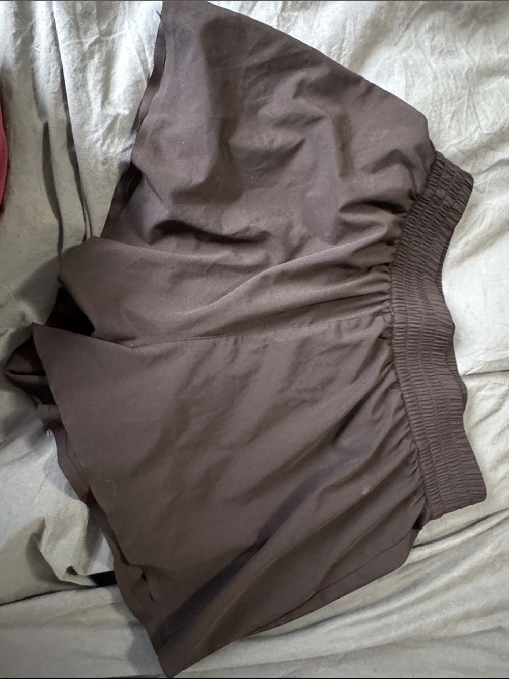 H&M Women's Dark Brown Athletic Shorts with Elastic Waistband